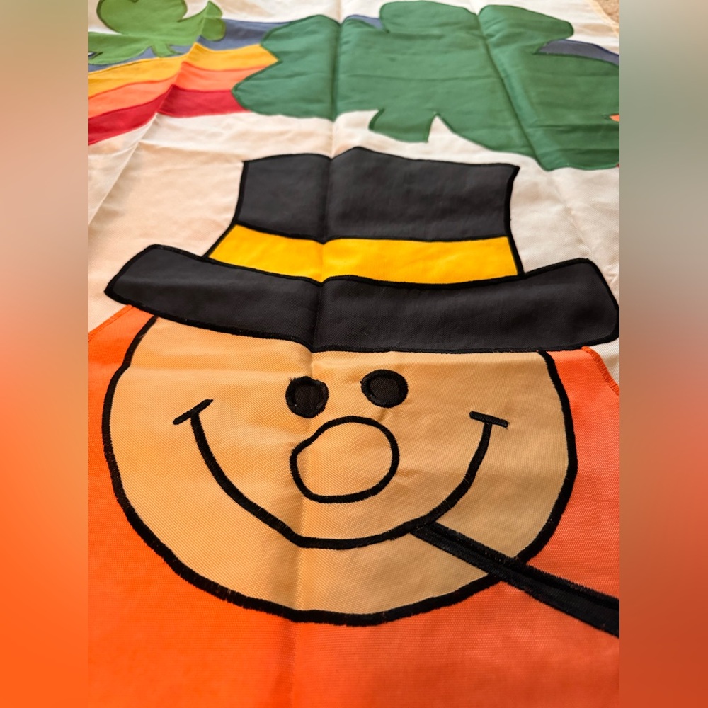 Large house flag outdoor St. Patrick's Day Leprechaun Shamrock Decoration Flag